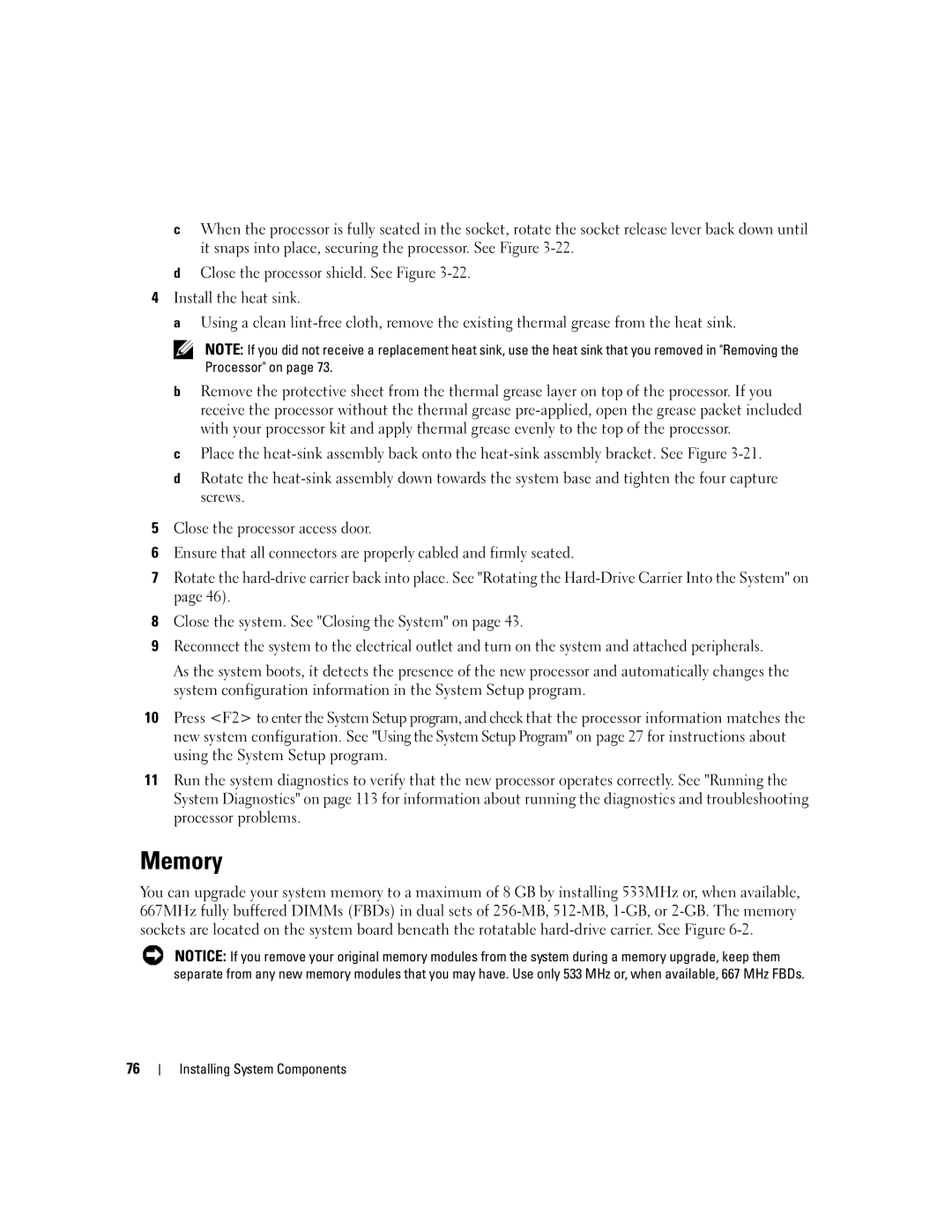 Dell SC1430 owner manual Memory 