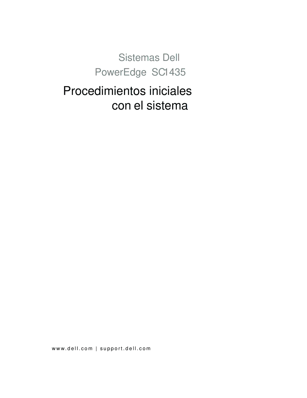 Dell SC1435 manual Procedimientos iniciales con el sistema 