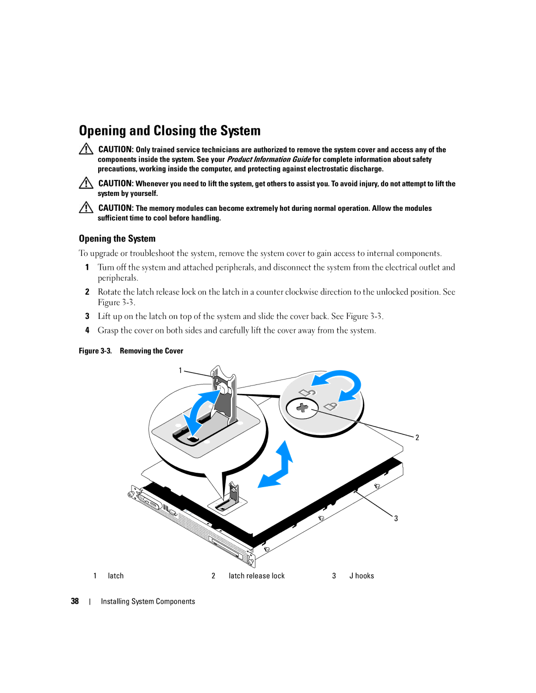 Dell SC1435 owner manual Opening and Closing the System, Opening the System 
