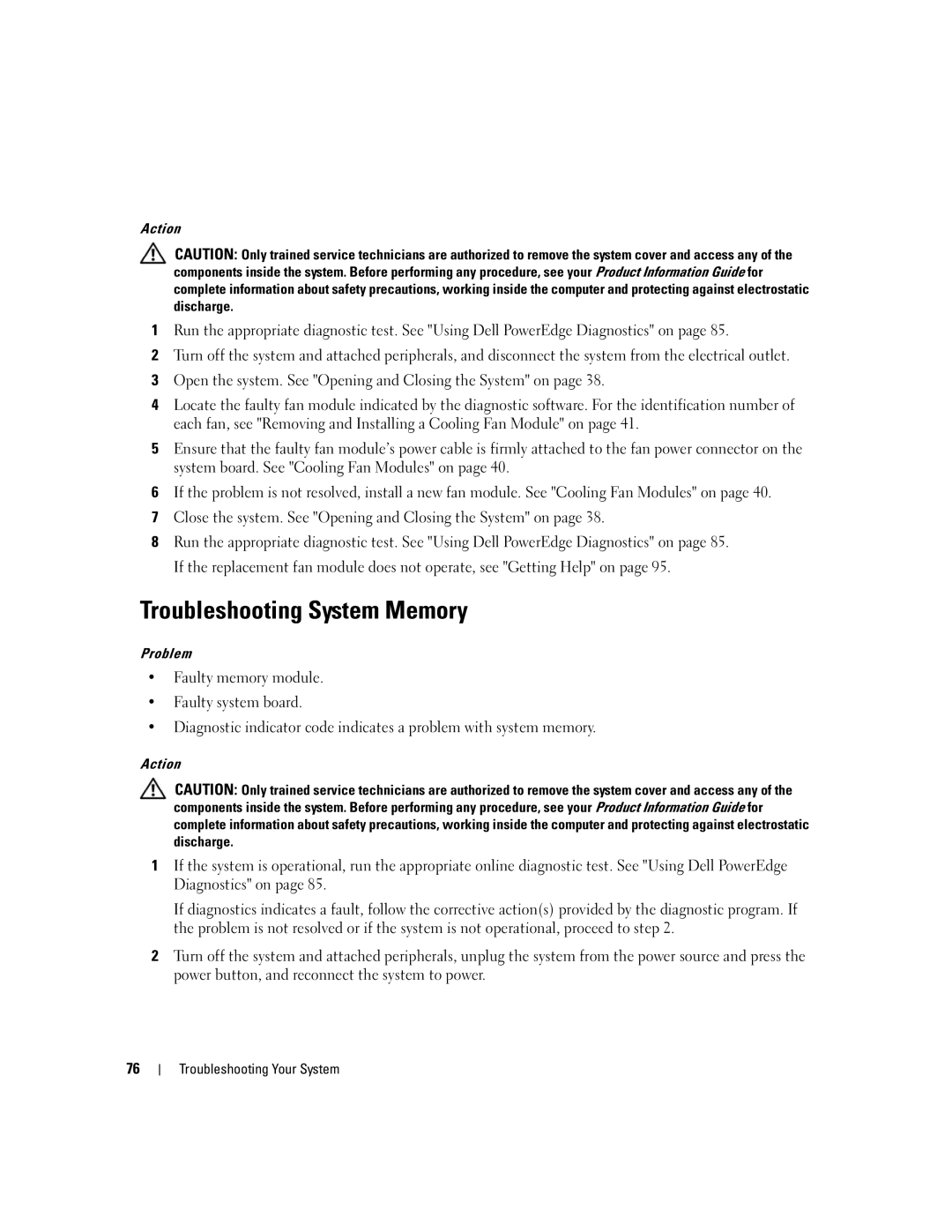 Dell SC1435 owner manual Troubleshooting System Memory 