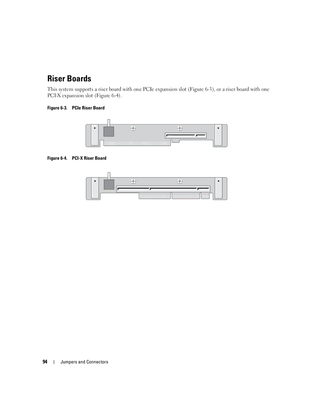 Dell SC1435 owner manual Riser Boards, PCIe Riser Board 