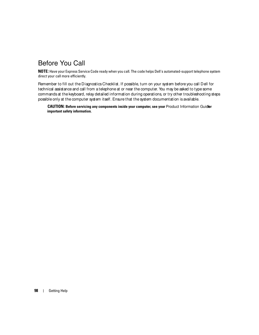 Dell SC1435 owner manual Before You Call 
