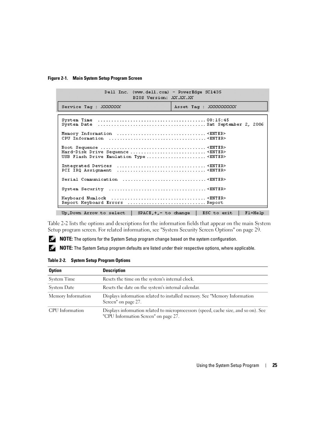 Dell SC1435 owner manual CPU Information Screen on 