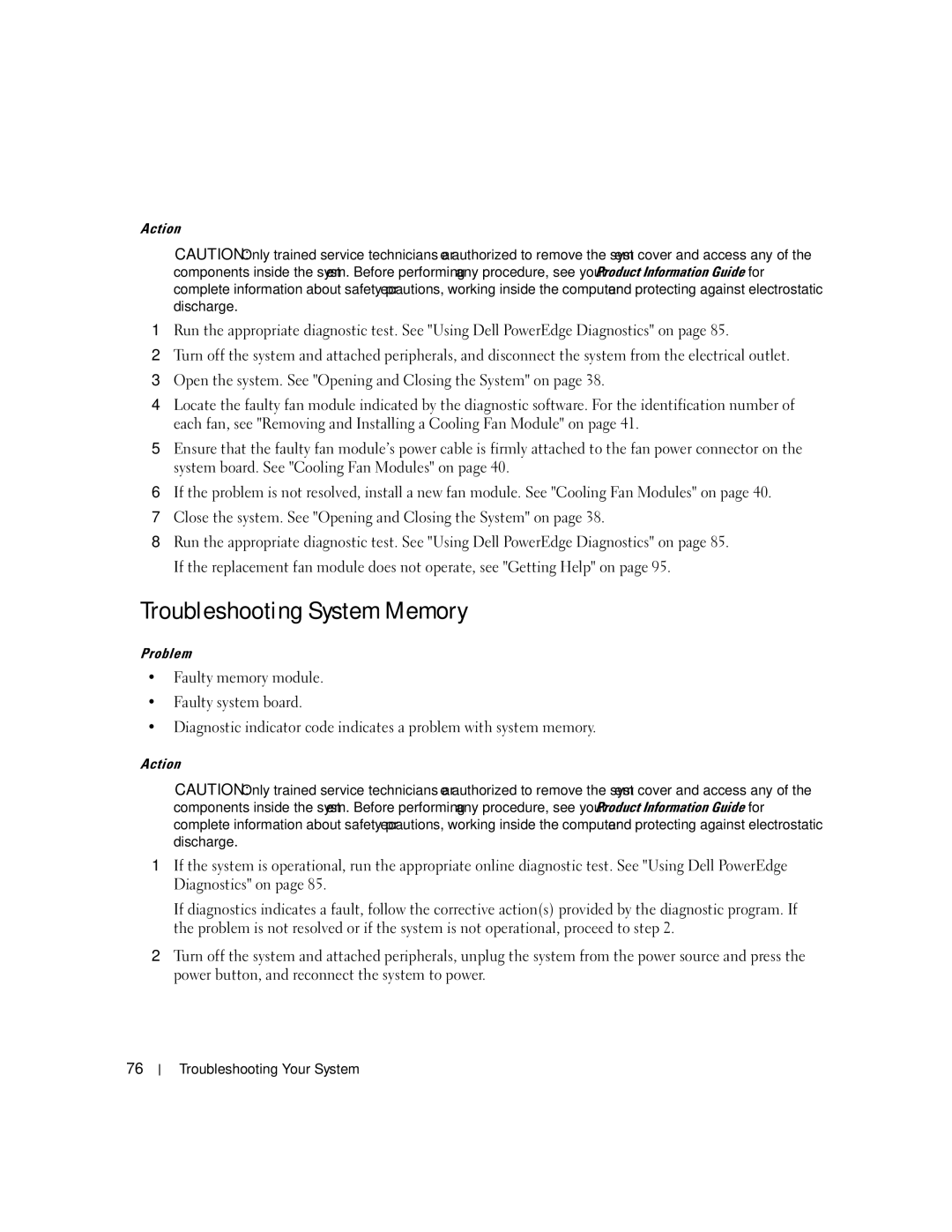 Dell SC1435 owner manual Troubleshooting System Memory 