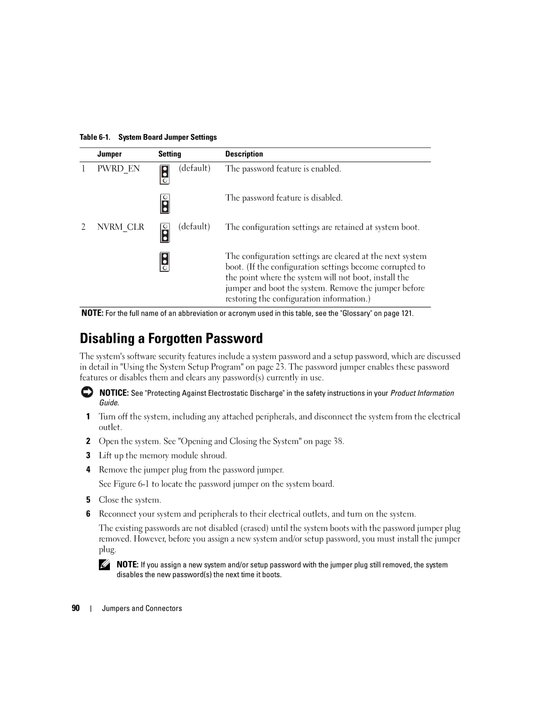 Dell SC1435 owner manual Nvrmclr, System Board Jumper Settings Jumper SettingDescription 