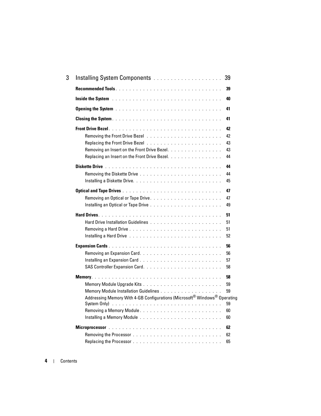 Dell SC440 owner manual Contents 