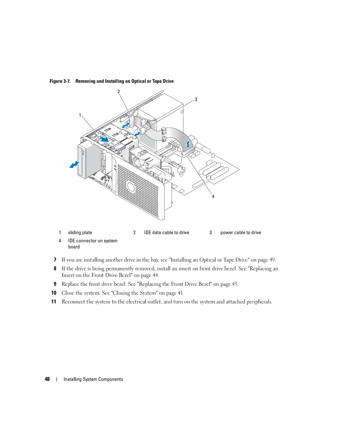 Dell SC440 owner manual IDE connector on system board 