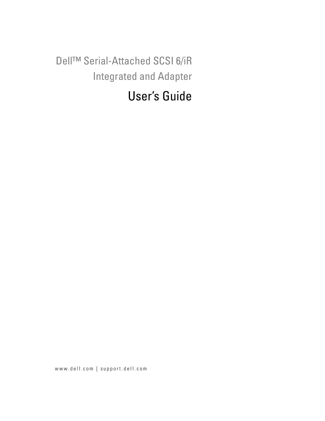 Dell SCSI 6/IR manual User’s Guide 