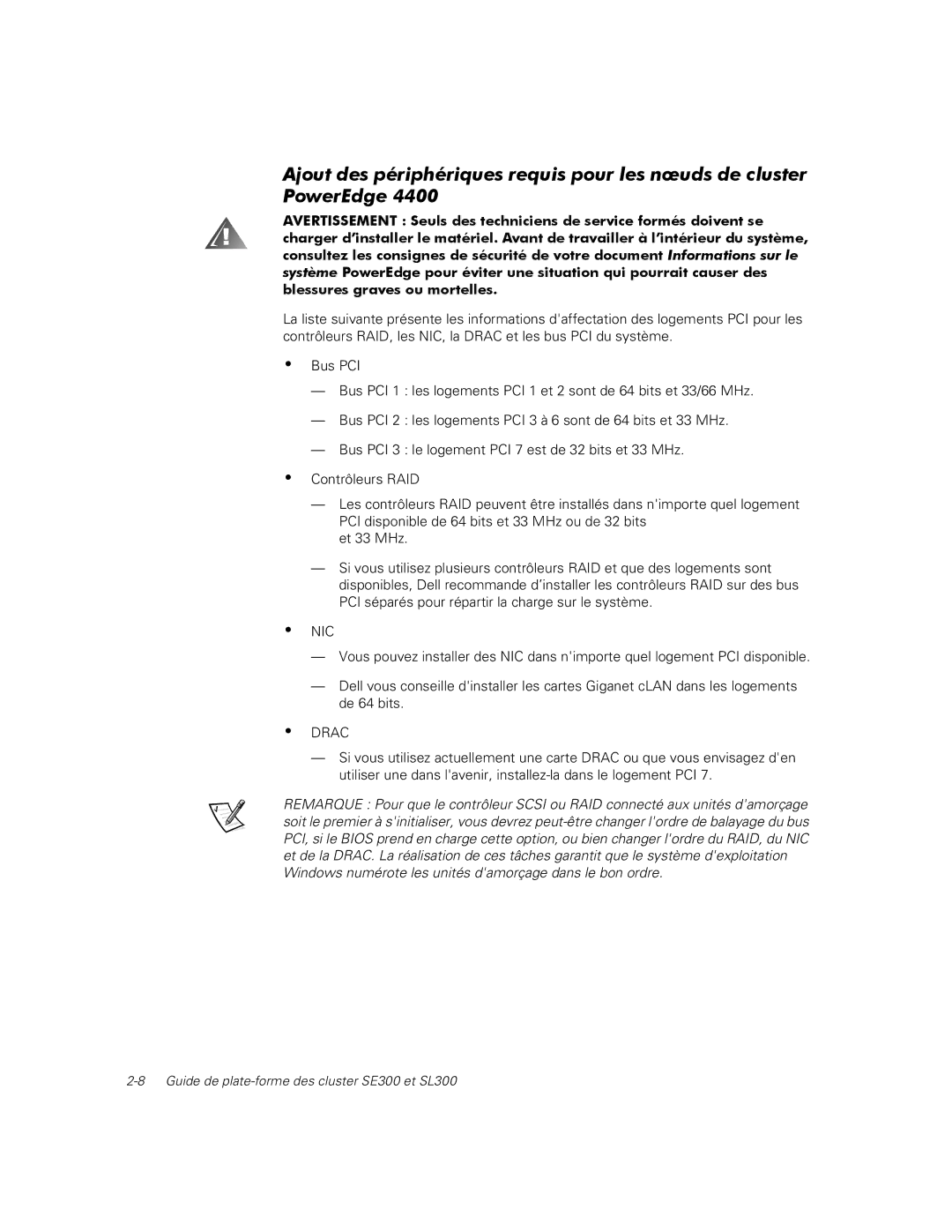 Dell SL300, SE300 manual Nic 