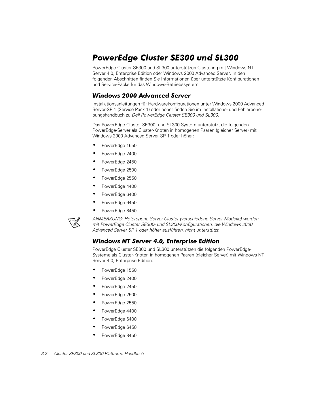 Dell manual PowerEdge Cluster SE300 und SL300, Windows 2000 Advanced Server 