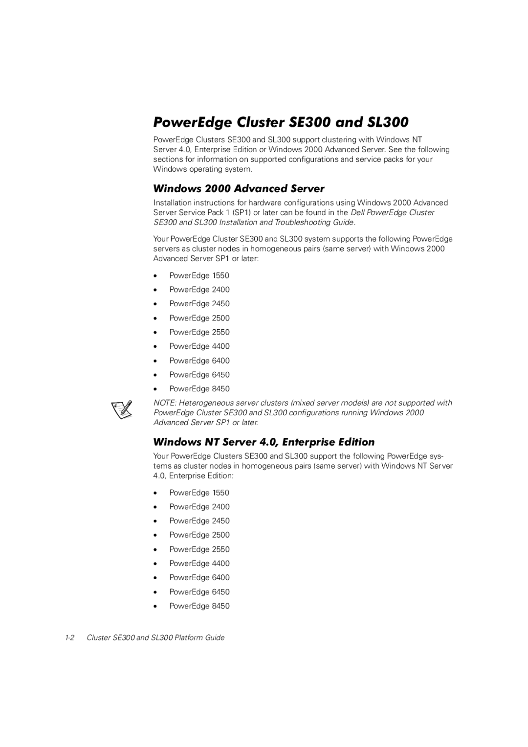 Dell manual Cluster SE300 and SL300 Platform Guide 