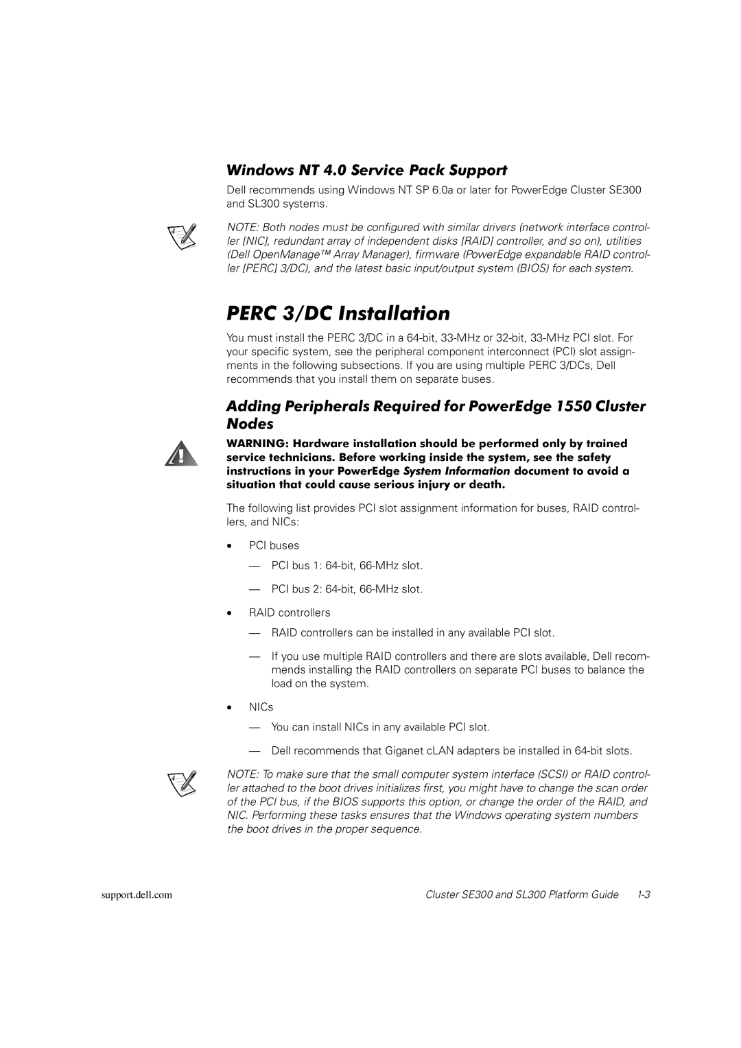 Dell manual Cluster SE300 and SL300 Platform Guide 