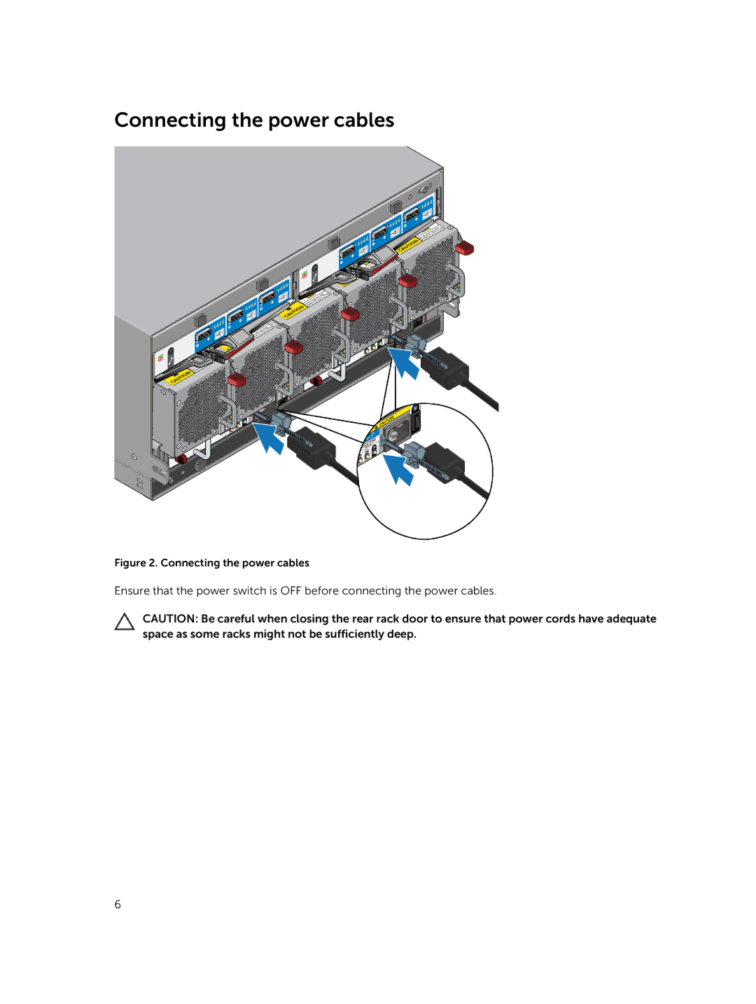 Dell SP-2584, E11J manual Connecting the power cables 