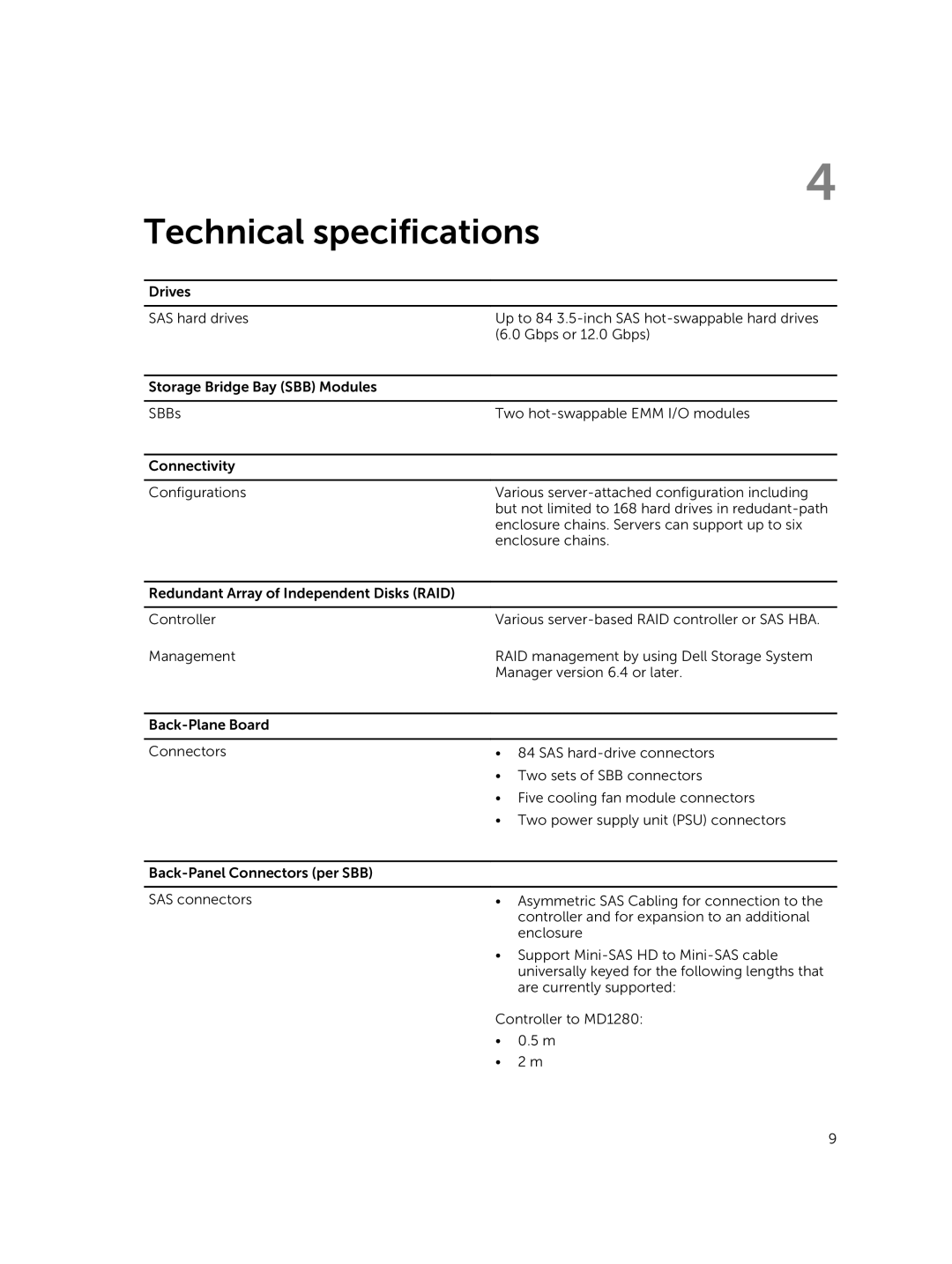 Dell E11J, SP-2584 manual Technical specifications 