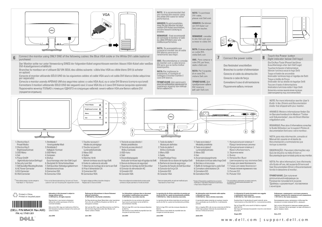 Dell ST2220L manual 