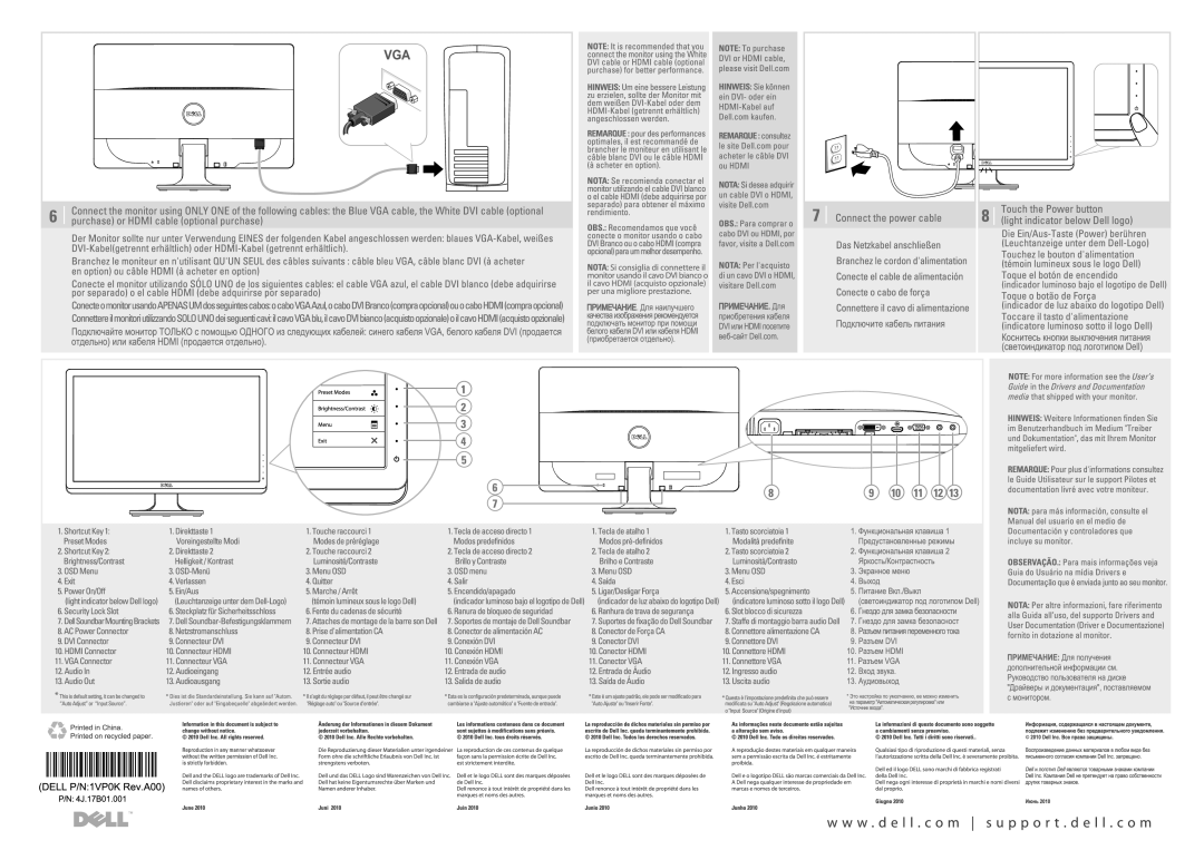 Dell ST2220L manual 