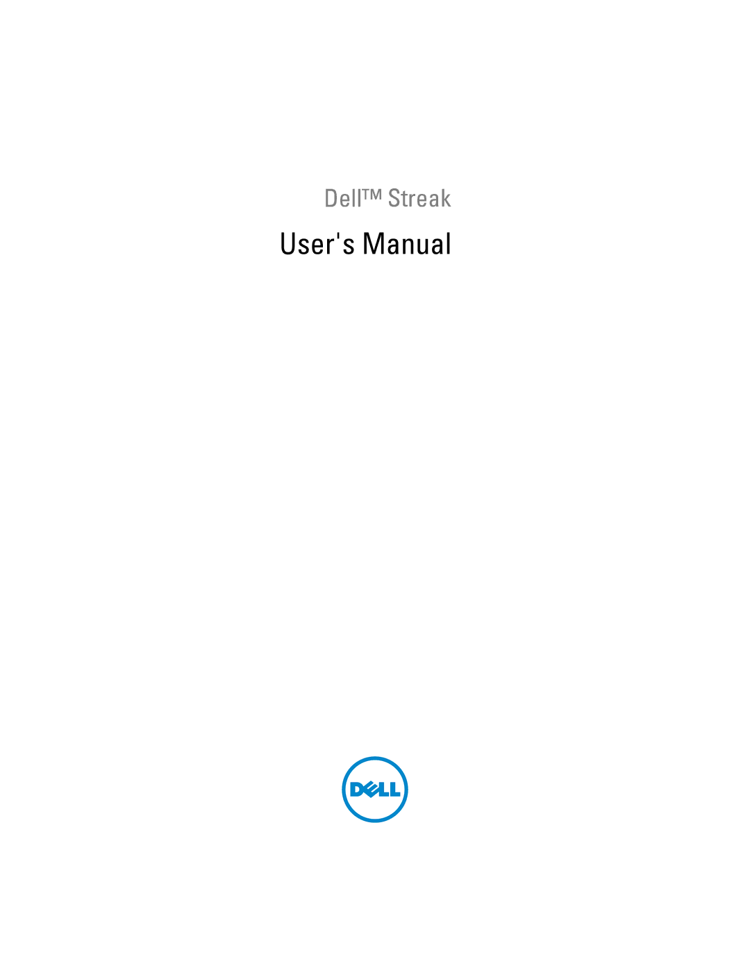 Dell user manual Dell Streak 