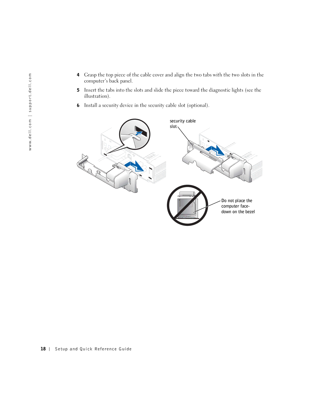 Dell SX manual Security cable slot 