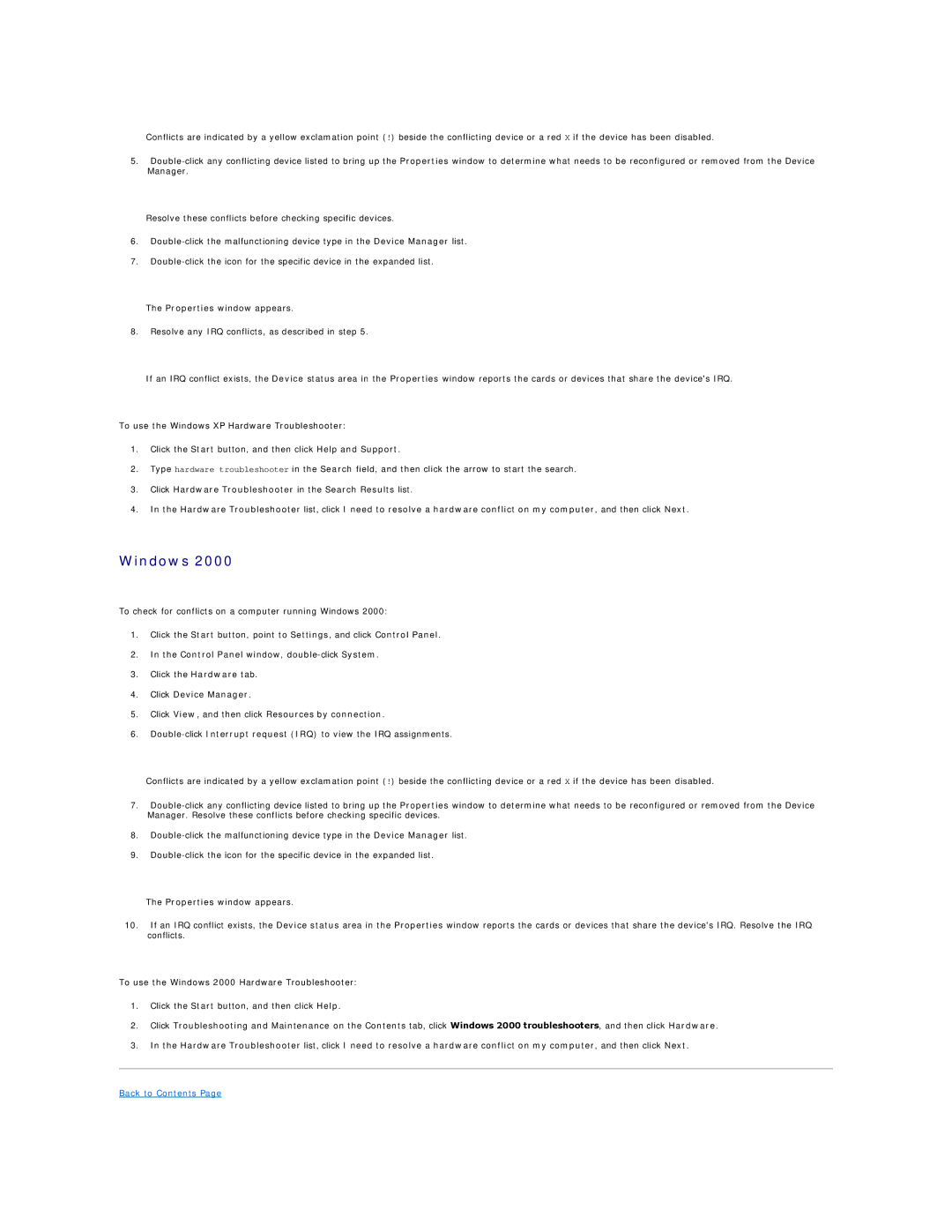 Dell SX260 technical specifications Windows 