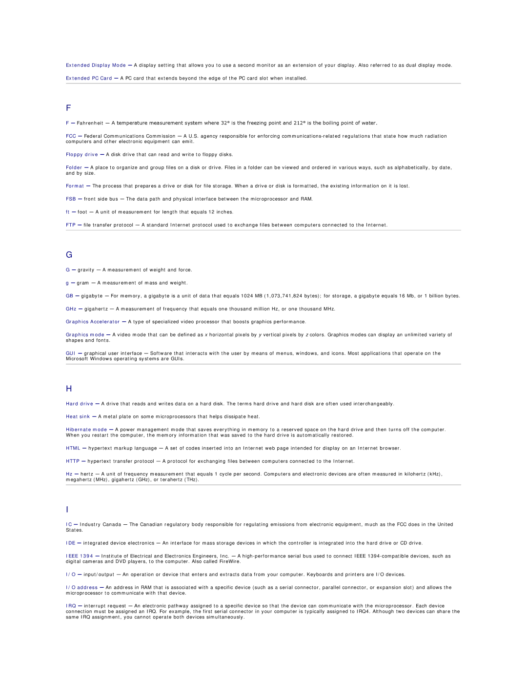 Dell SX260 technical specifications 