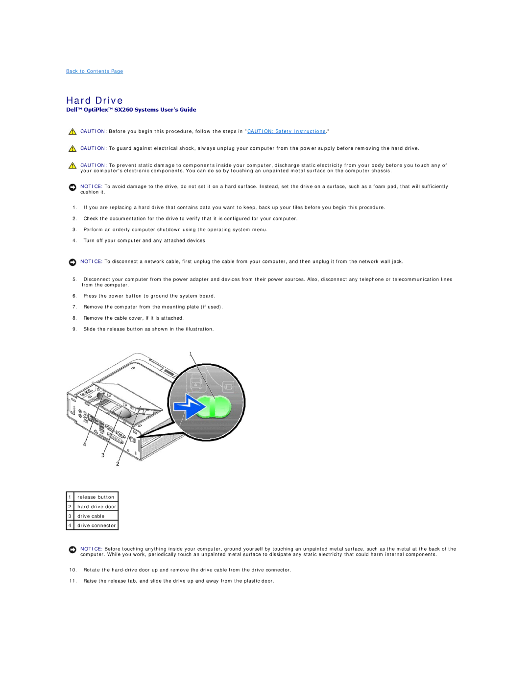 Dell SX260 technical specifications Hard Drive 