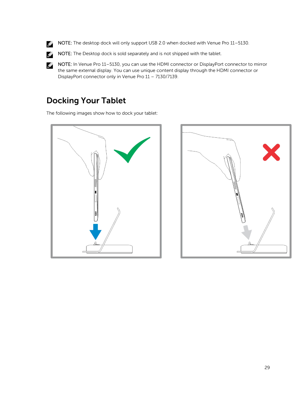 Dell T06G manual Docking Your Tablet 