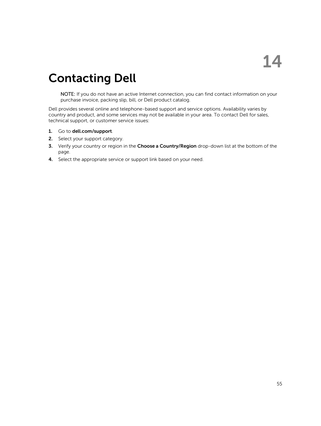 Dell T06G manual Contacting Dell 