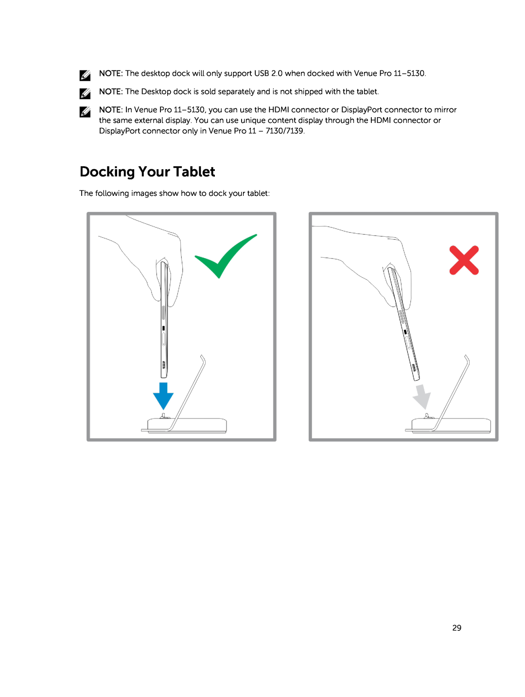 Dell T06G manual Docking Your Tablet 