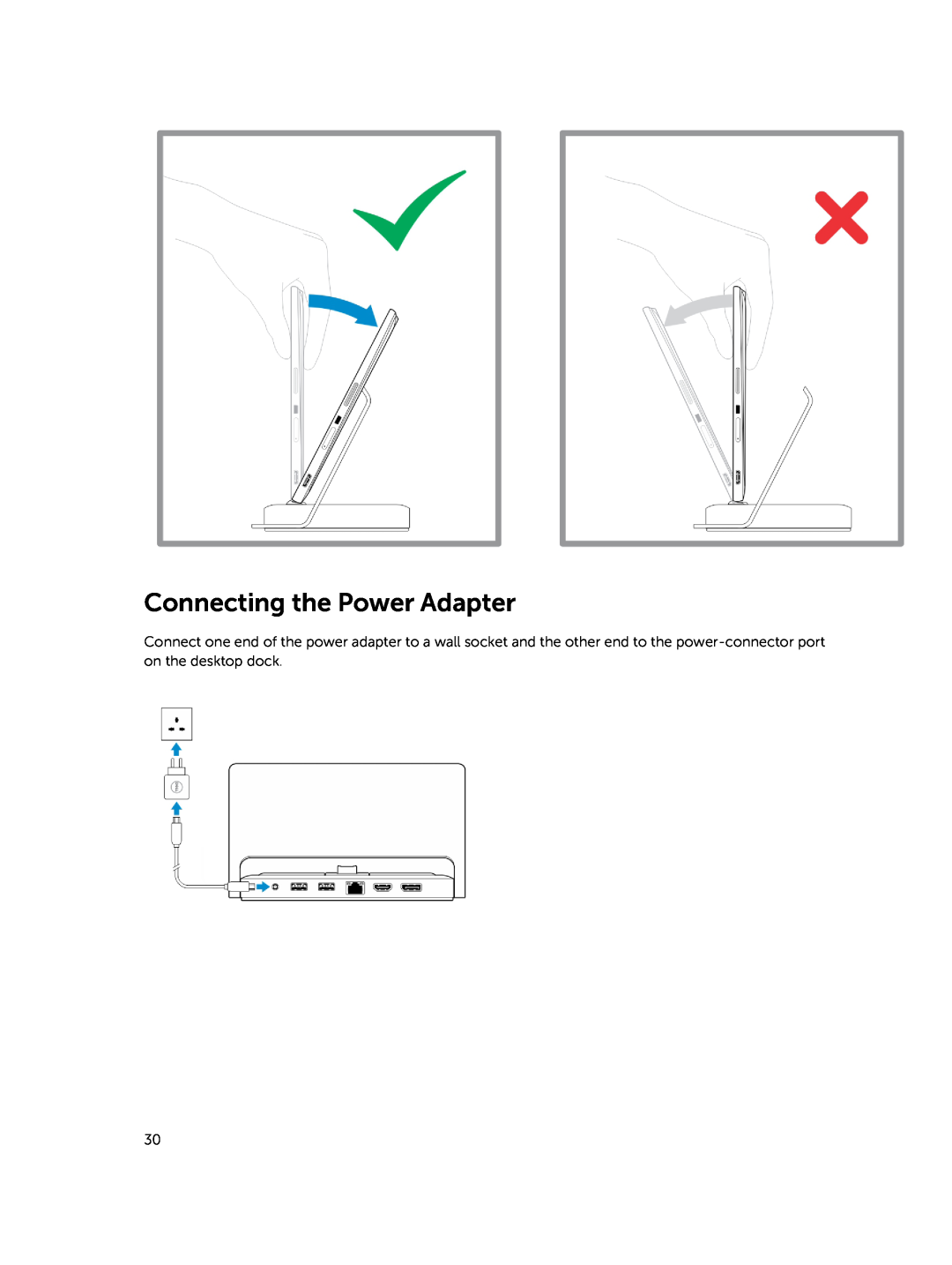 Dell T06G manual Connecting the Power Adapter 