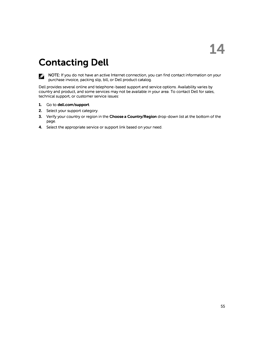 Dell T06G manual Contacting Dell 