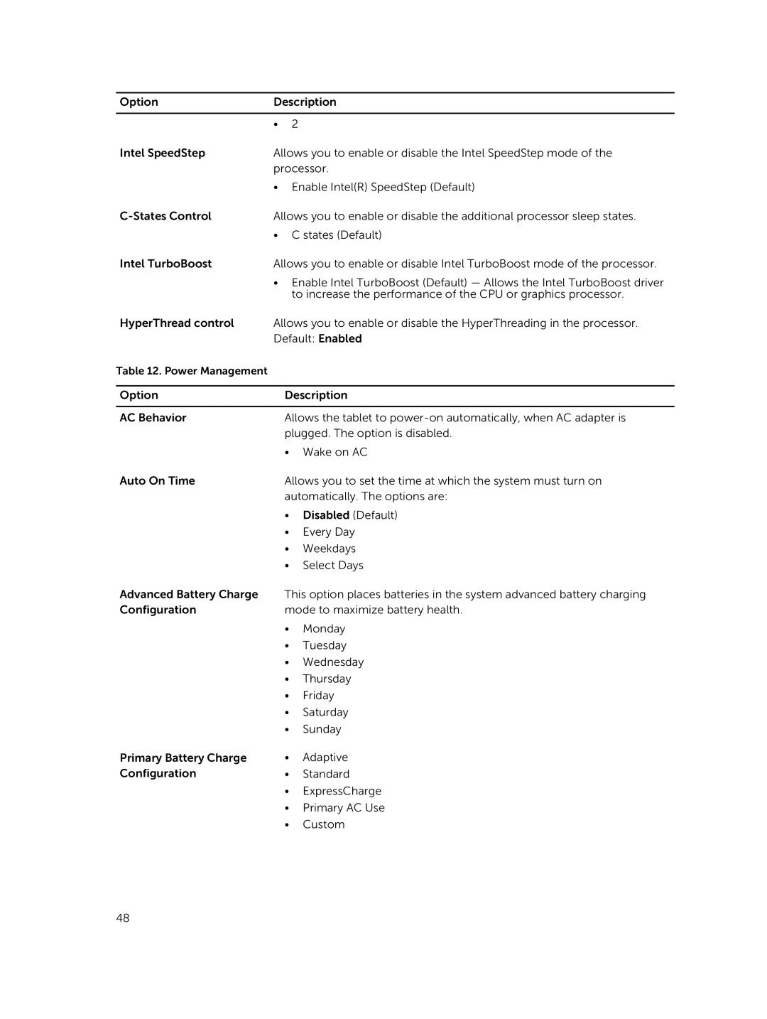 Dell T07G manual Power Management 