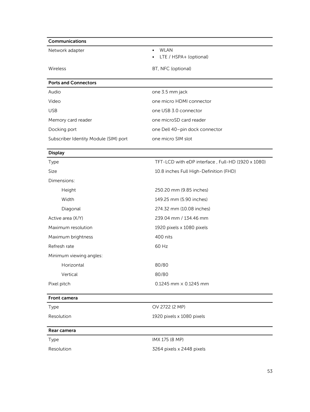 Dell T07G manual Wlan 