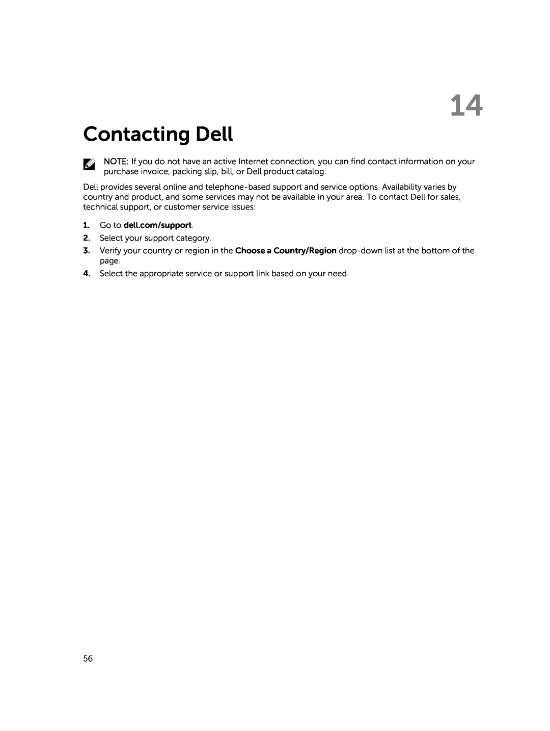 Dell T07G manual Contacting Dell 