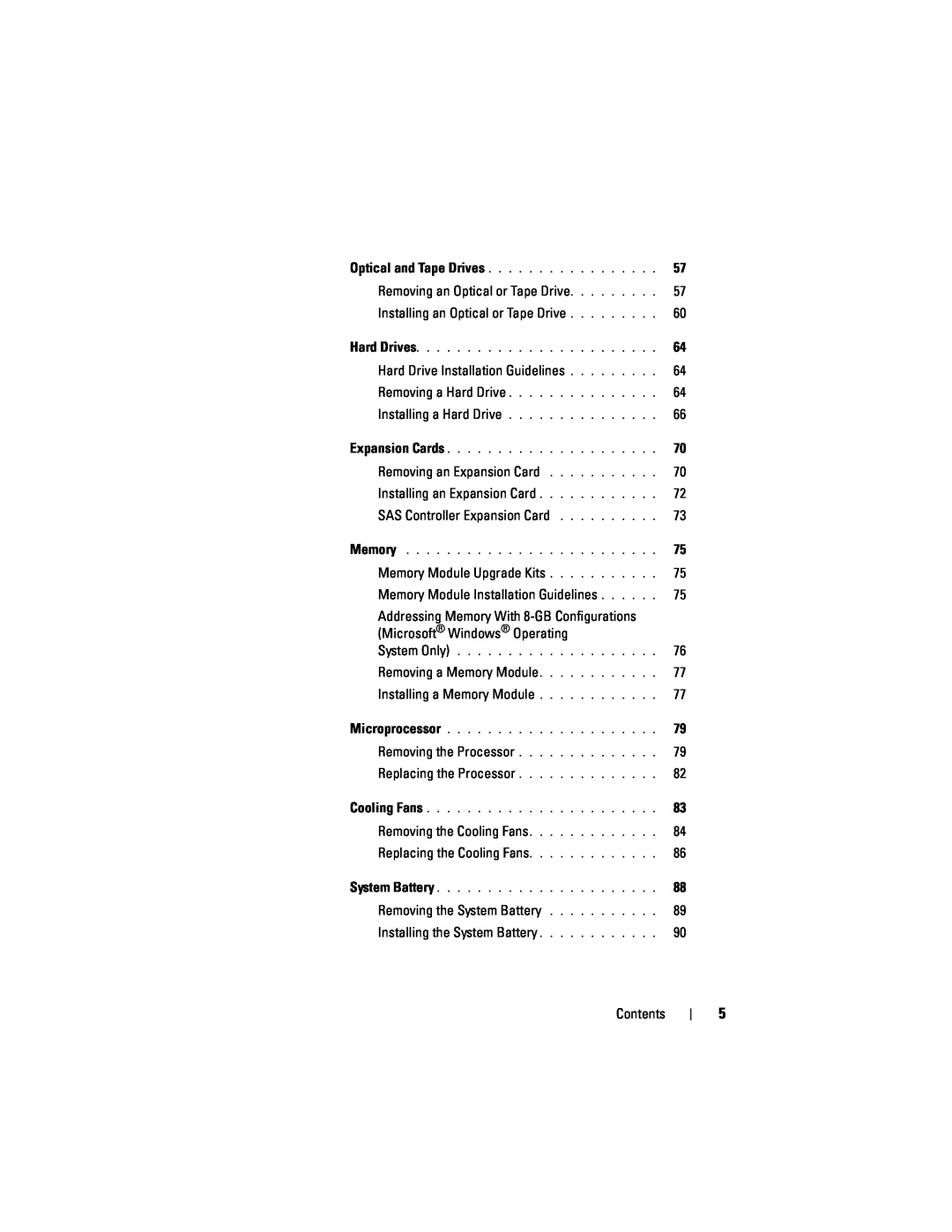 Dell T105 owner manual Addressing Memory With 8-GB Configurations 