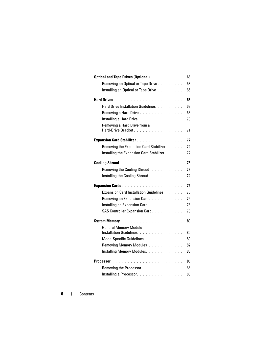 Dell T110 owner manual Hard Drive Installation Guidelines, Removing a Hard Drive from a, General Memory Module 