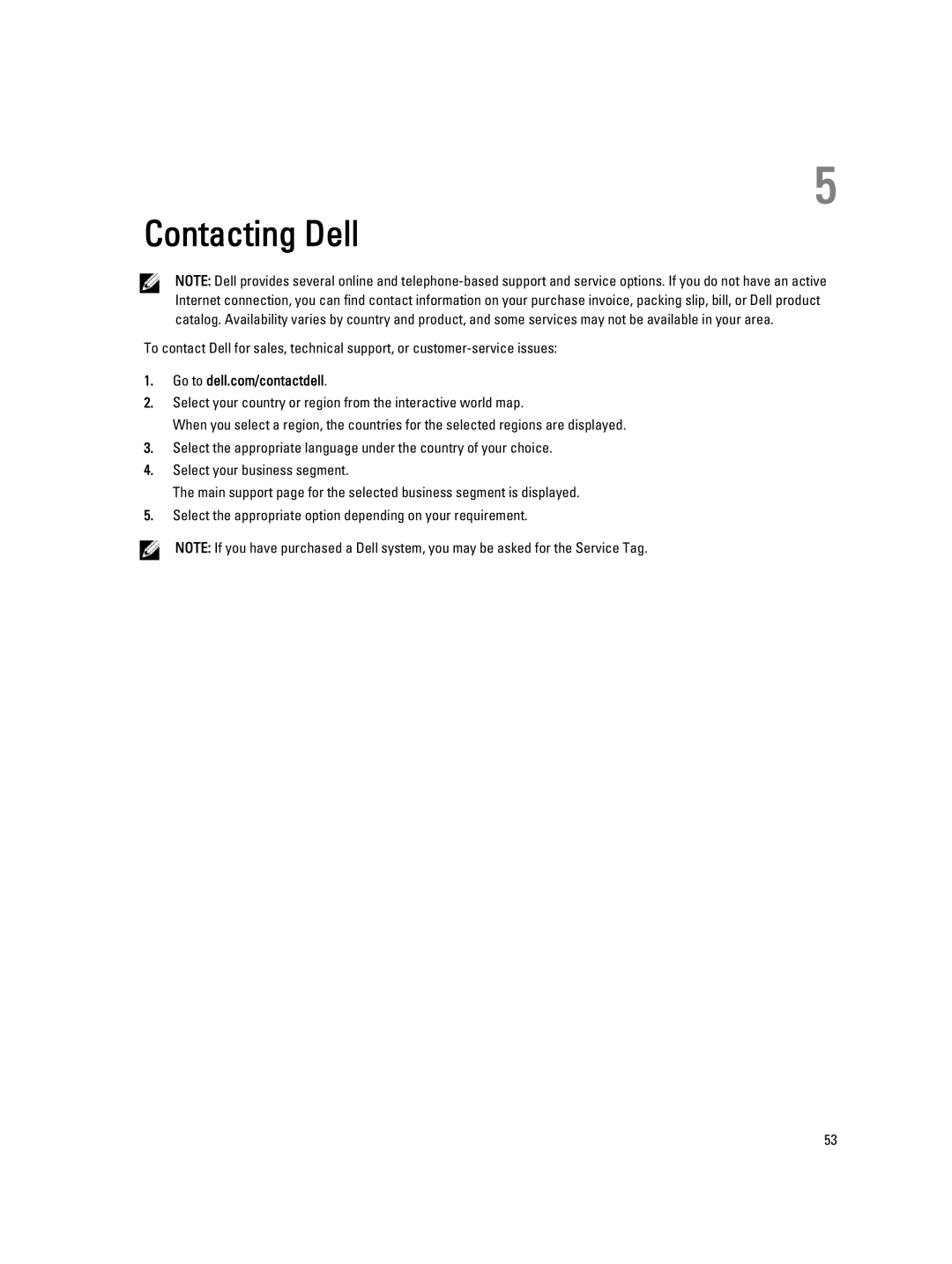 Dell T1700 owner manual Contacting Dell 