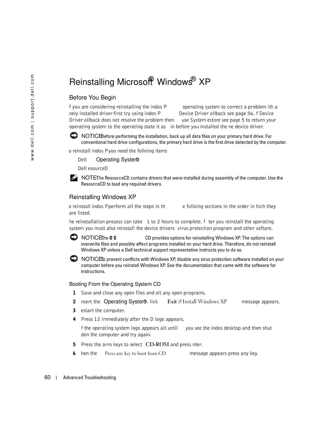 Dell T2310 manual Reinstalling Microsoft Windows XP, Before You Begin, Reinstalling Windows XP 