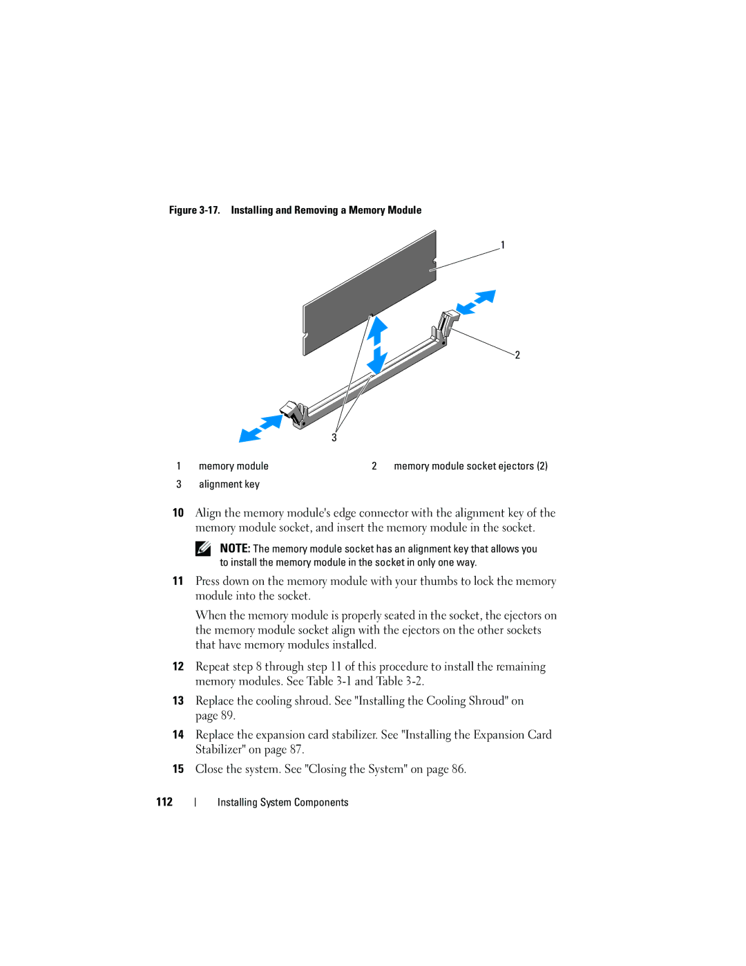 Dell T310 owner manual Installing System Components 