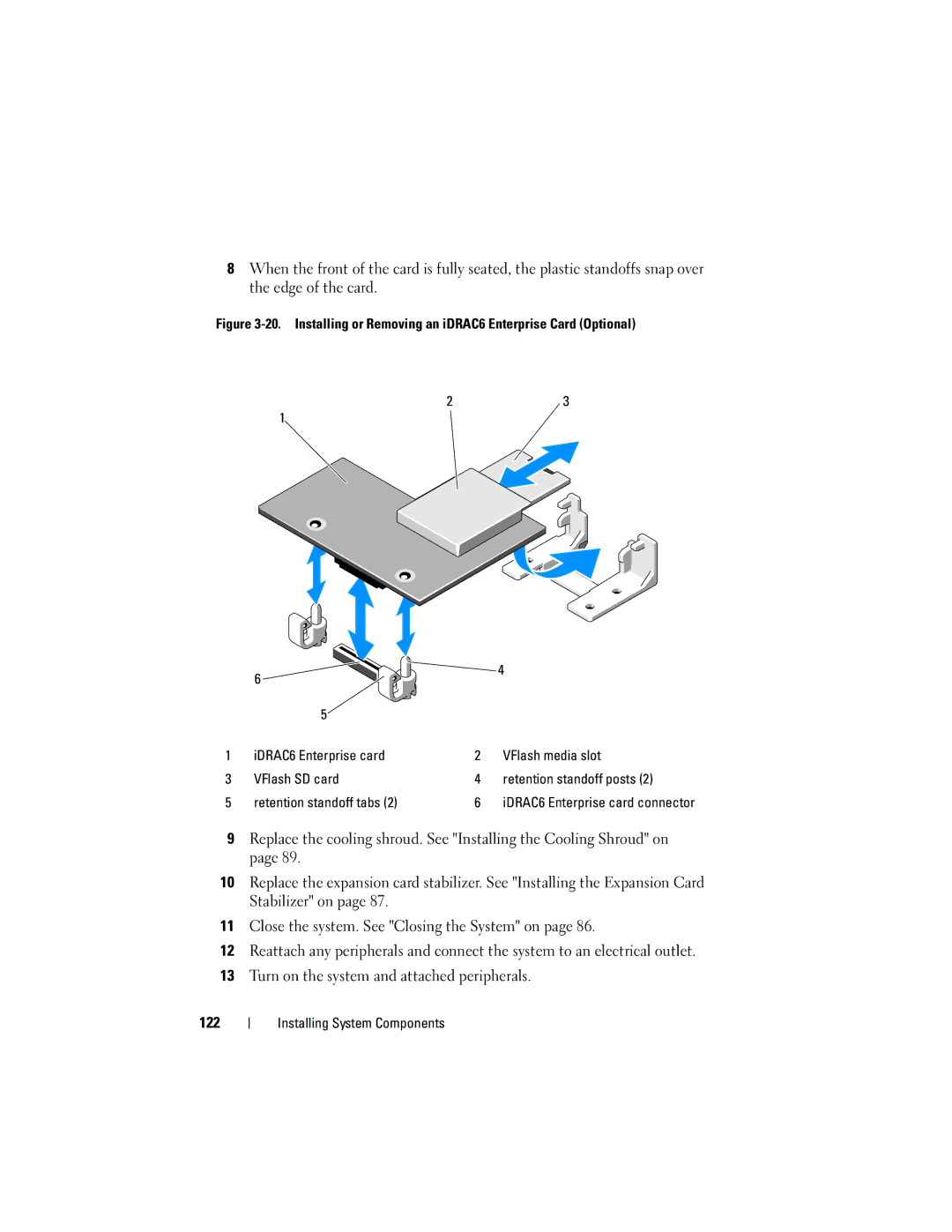 Dell T310 owner manual IDRAC6 Enterprise card connector 