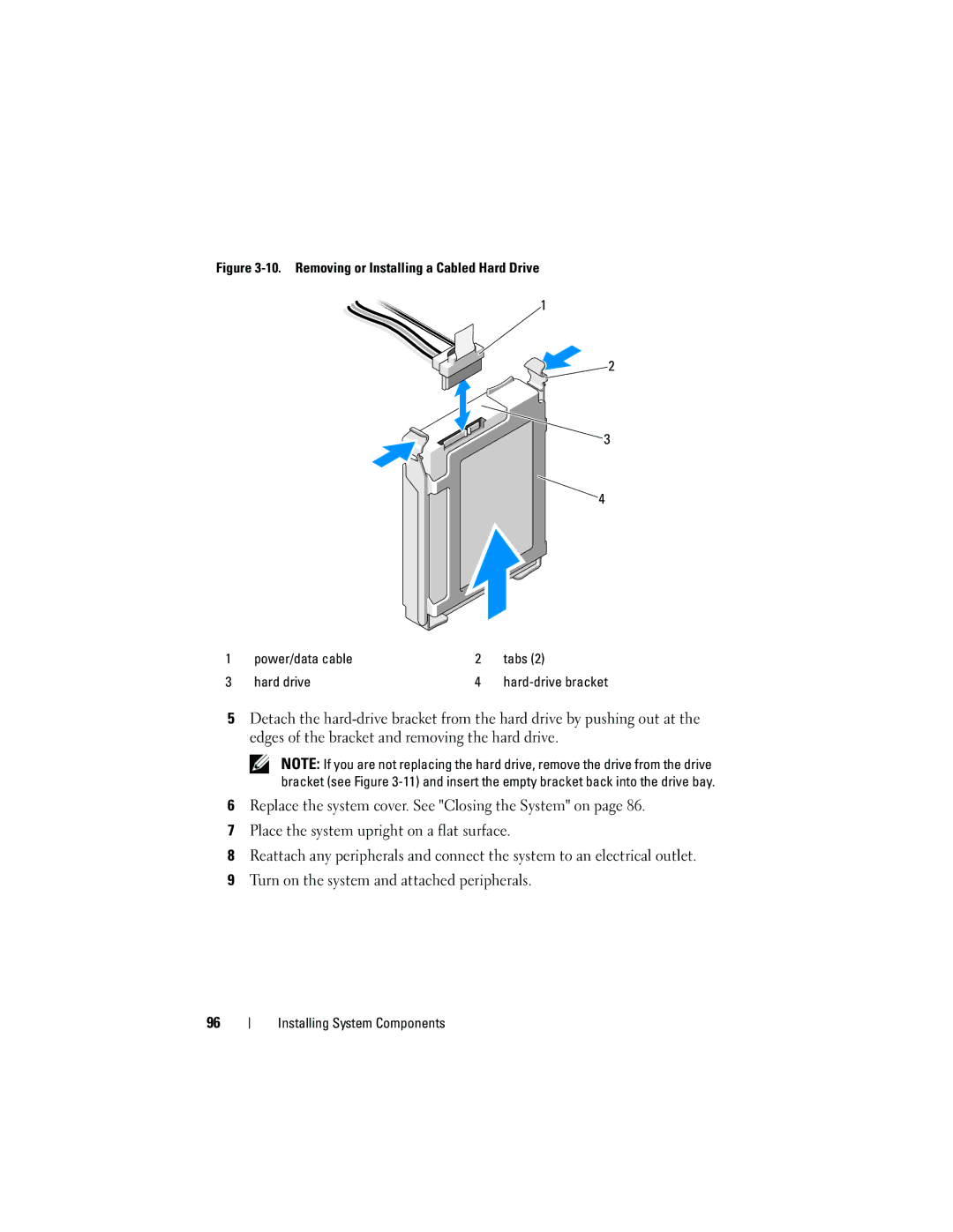 Dell T310 owner manual Hard-drive bracket 