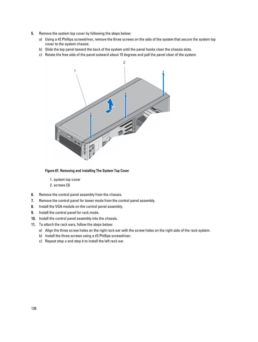 Dell T320 owner manual Removing and Installing The System Top Cover 