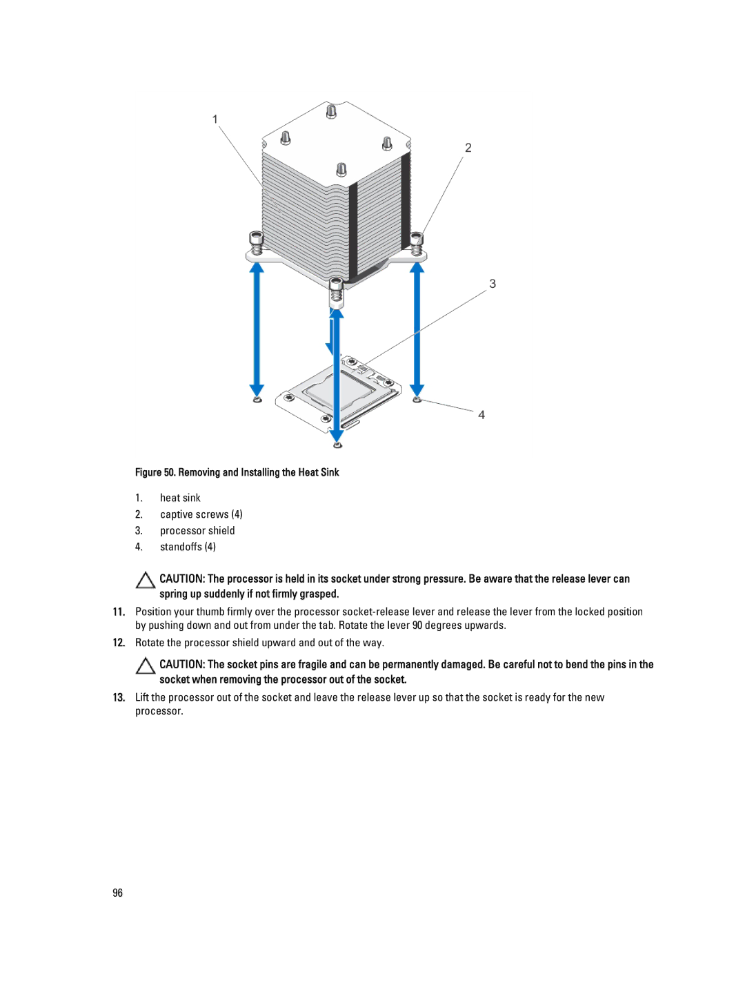 Dell T320 owner manual Removing and Installing the Heat Sink 