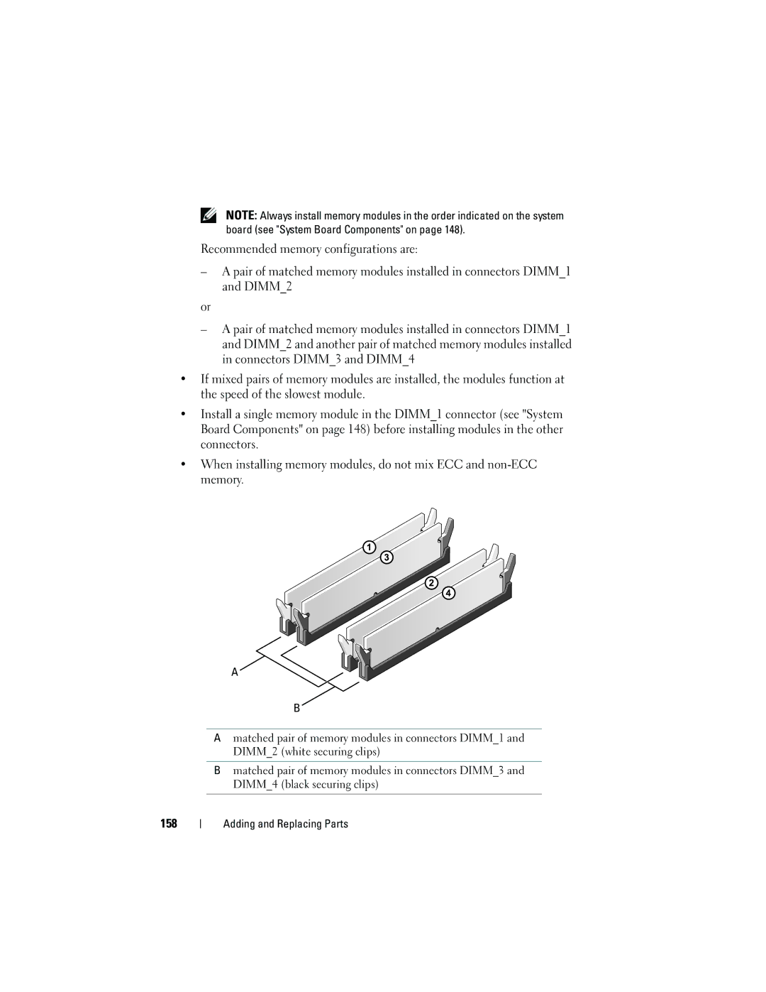 Dell T3400 manual 158 