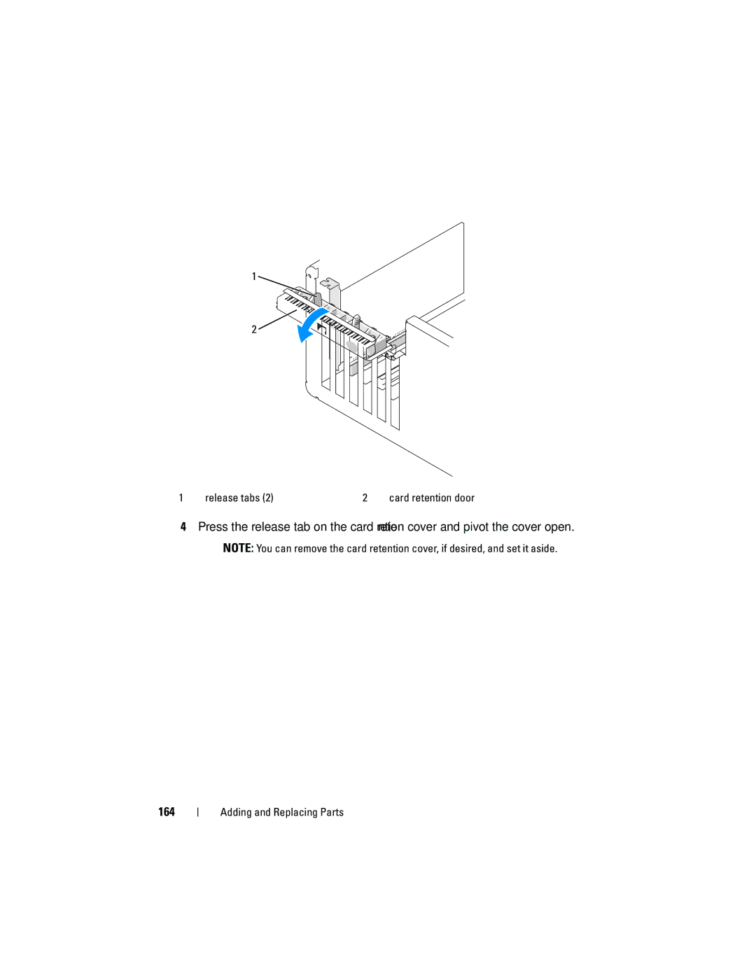 Dell T3400 manual Release tabs 