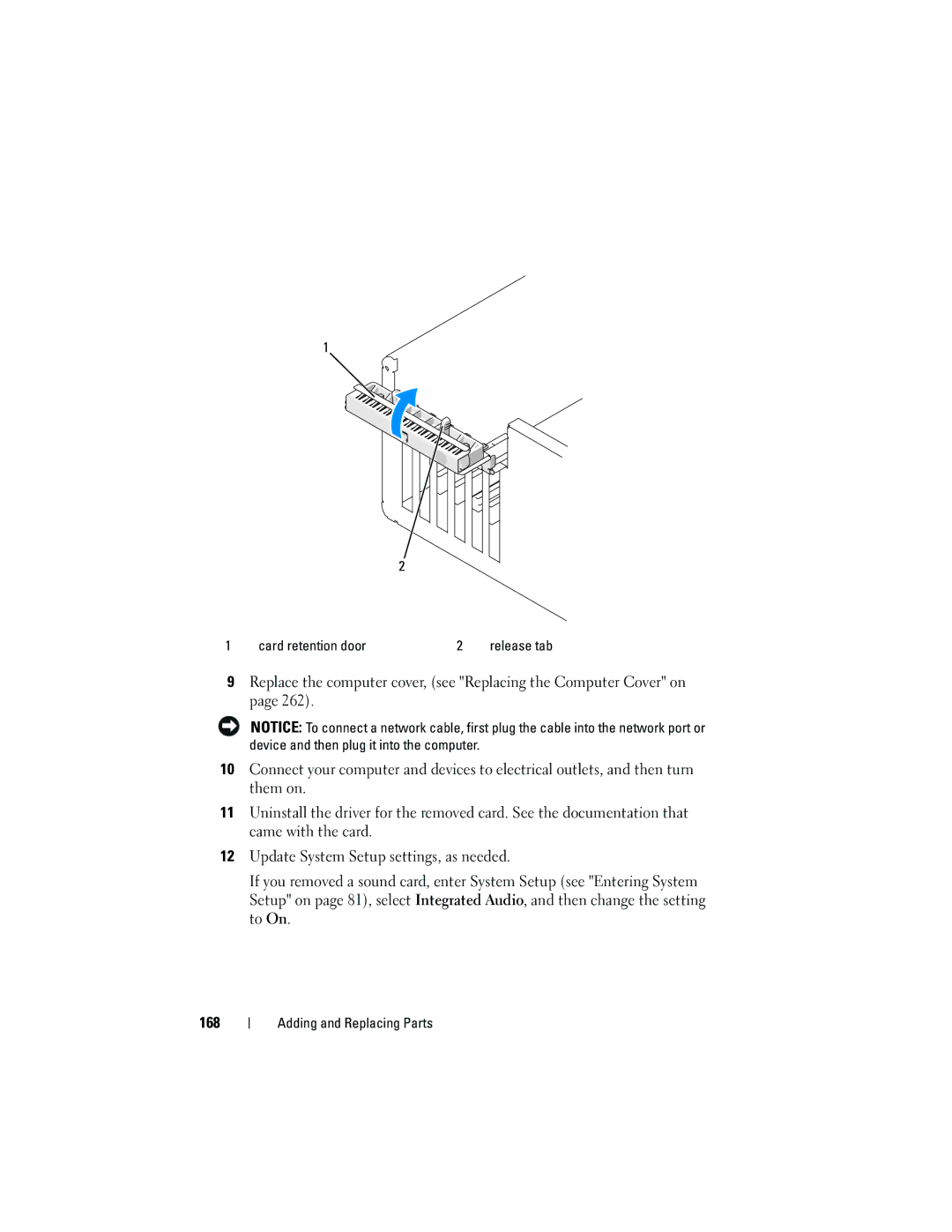 Dell T3400 manual Release tab 