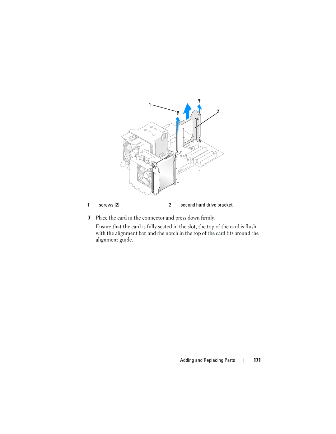 Dell T3400 manual 171, Screws 