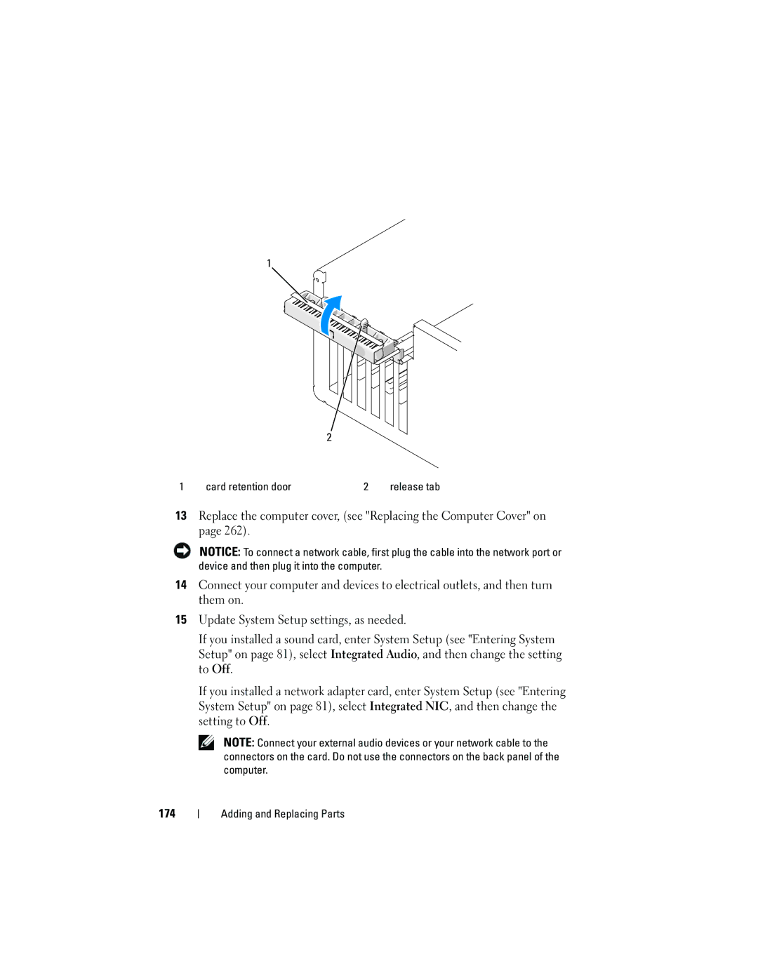 Dell T3400 manual Release tab 