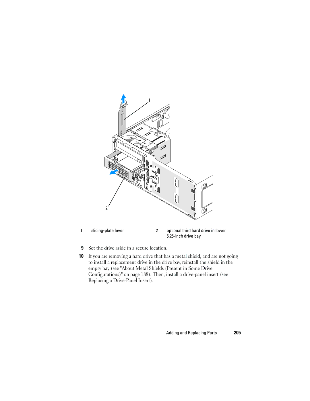 Dell T3400 manual 205, Inch drive bay 