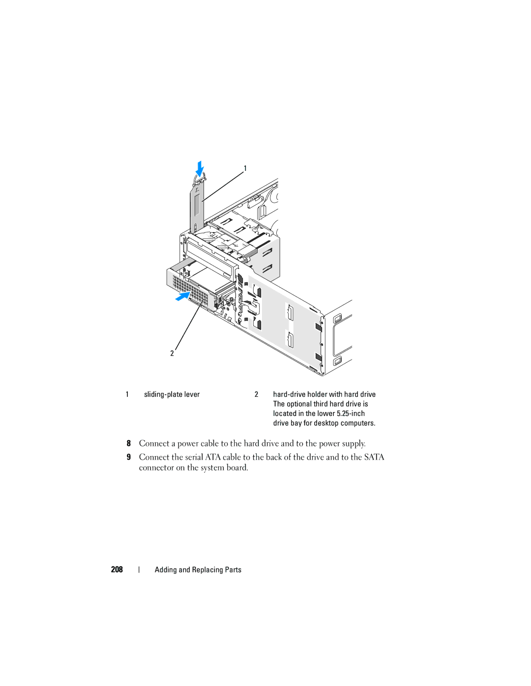 Dell T3400 manual Optional third hard drive is 