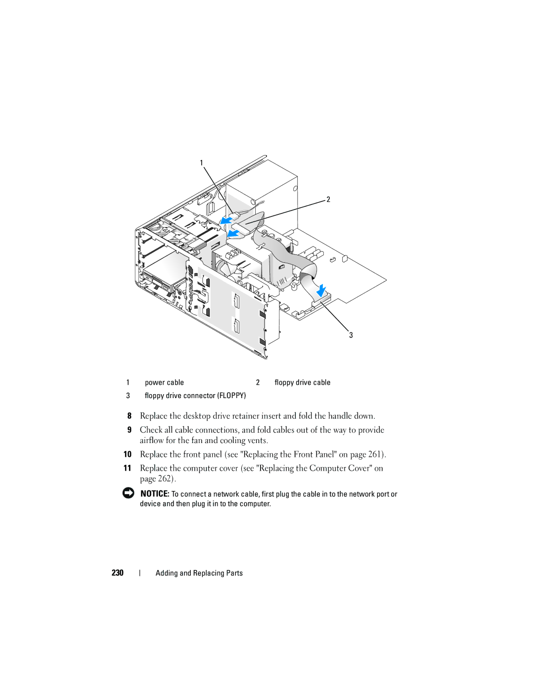 Dell T3400 manual Power cable 